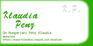 klaudia penz business card